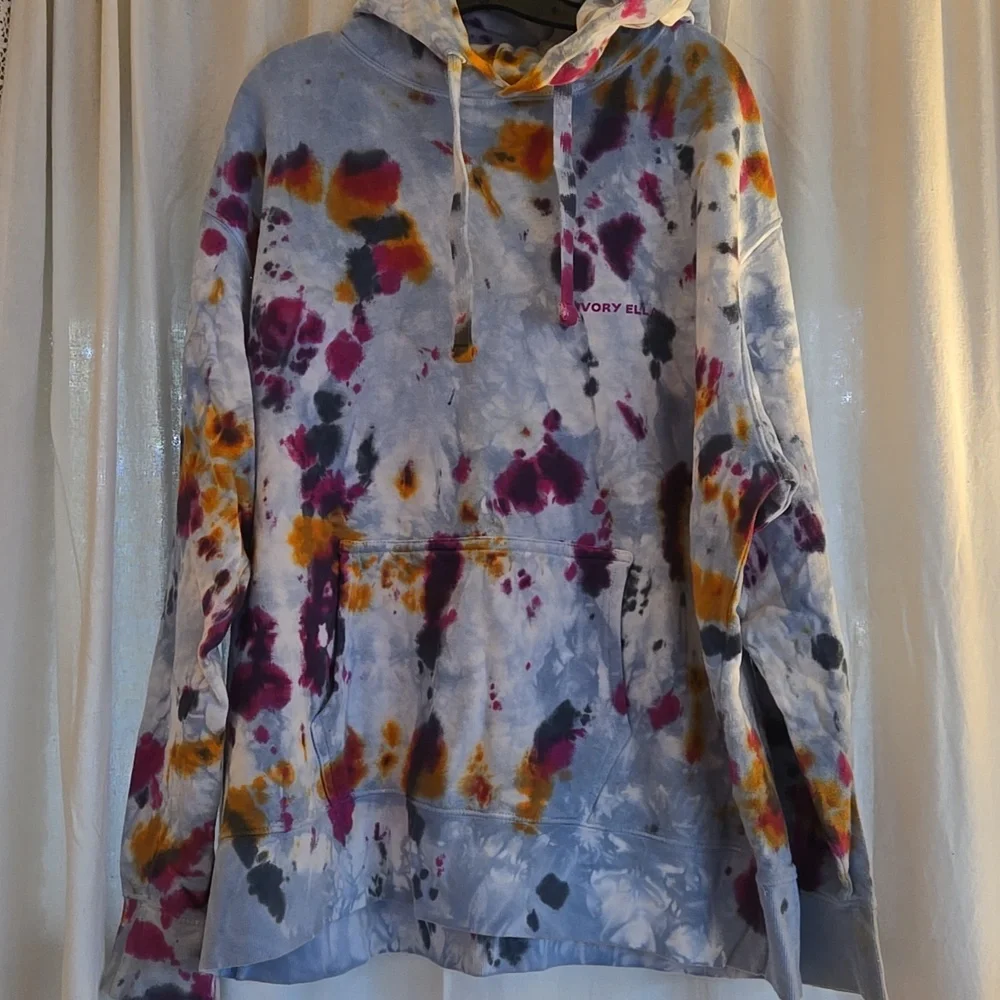 ivory ella Pastel Blue, Yellow & Multicolor Tie-Dye Hoodies - Lot Of Three - Picture 7 of 13